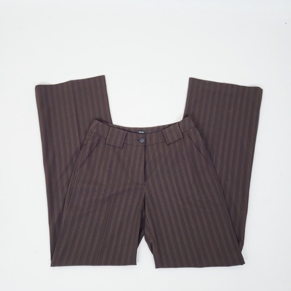 Pinstripe Dress Pants Esprit Mid Low Rise Y2K Straight Leg Boot Cut Dressy - Picture 4 of 10